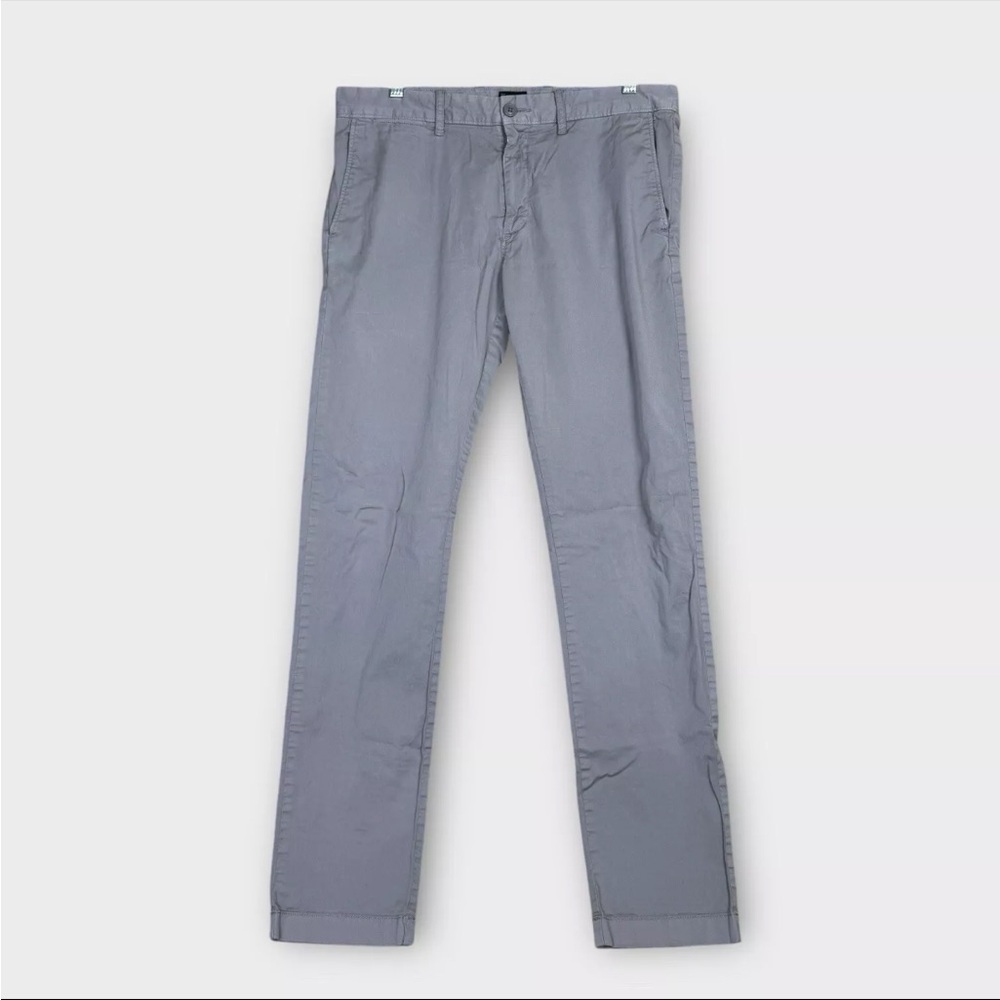 J Crew Stretch 484 Slim Fit Straight Leg Pants Mens 33x34 Gray Preppy City EUC